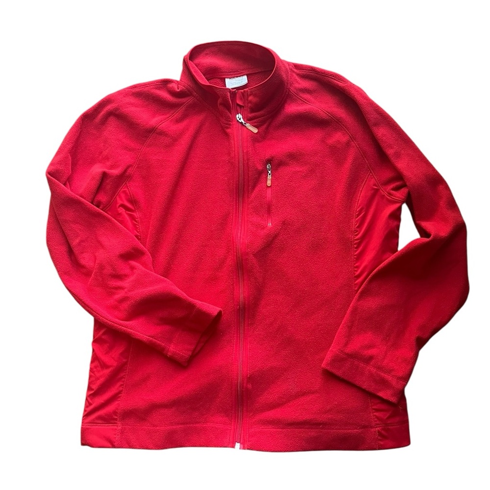 Danskin Bold Red Zip-Up Jacket women’s size extra large, full front zipper